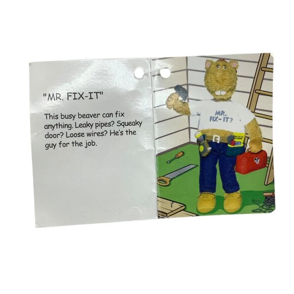 Mr. Fix-It Beaver Plush Toy Tools Stuffed Animal Amscan Party Pals 10” with Tags - Picture 5 of 10